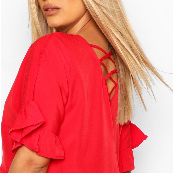 Cross Cross Back Smock Top - Picture 6 of 6